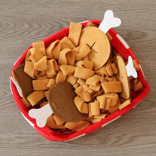 Milou & Lumi Pet Snuffle Mat Treat Hiding Toy - Fried Chicken