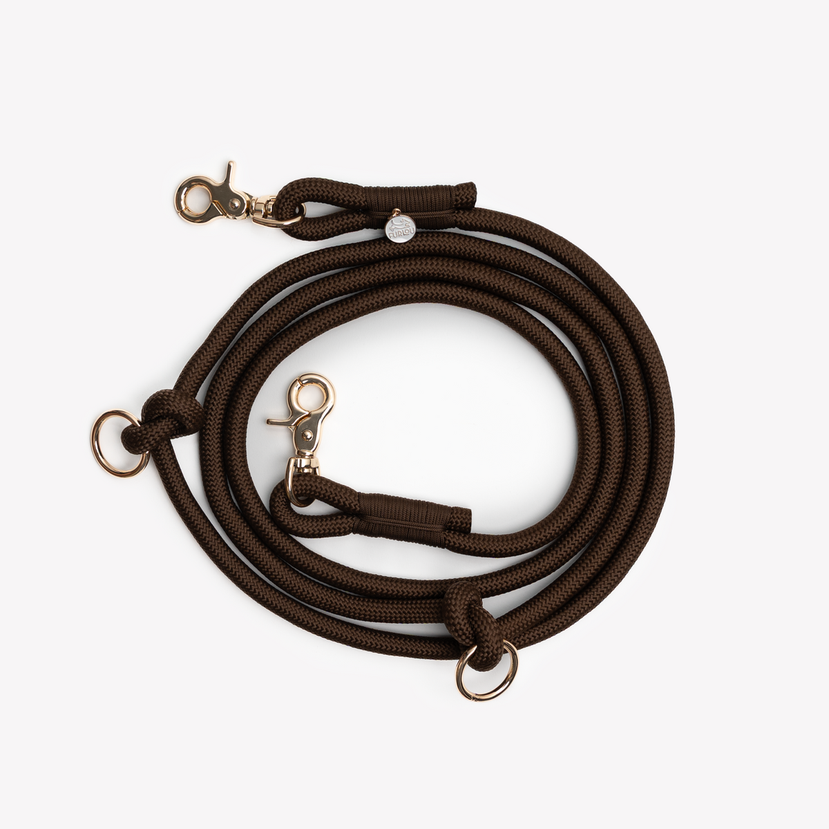 'Brown' - Hands Free Braided Leash