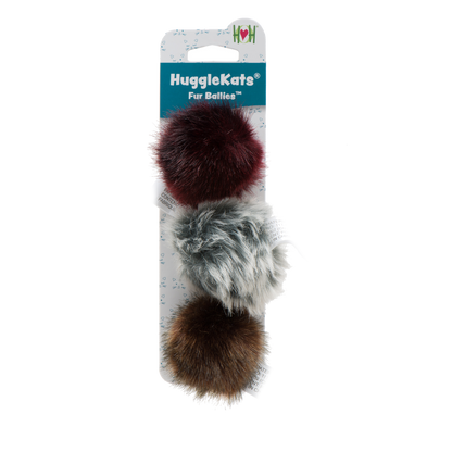 HuggleKats® Fur Ballies Cat Toys, 3 Pack
