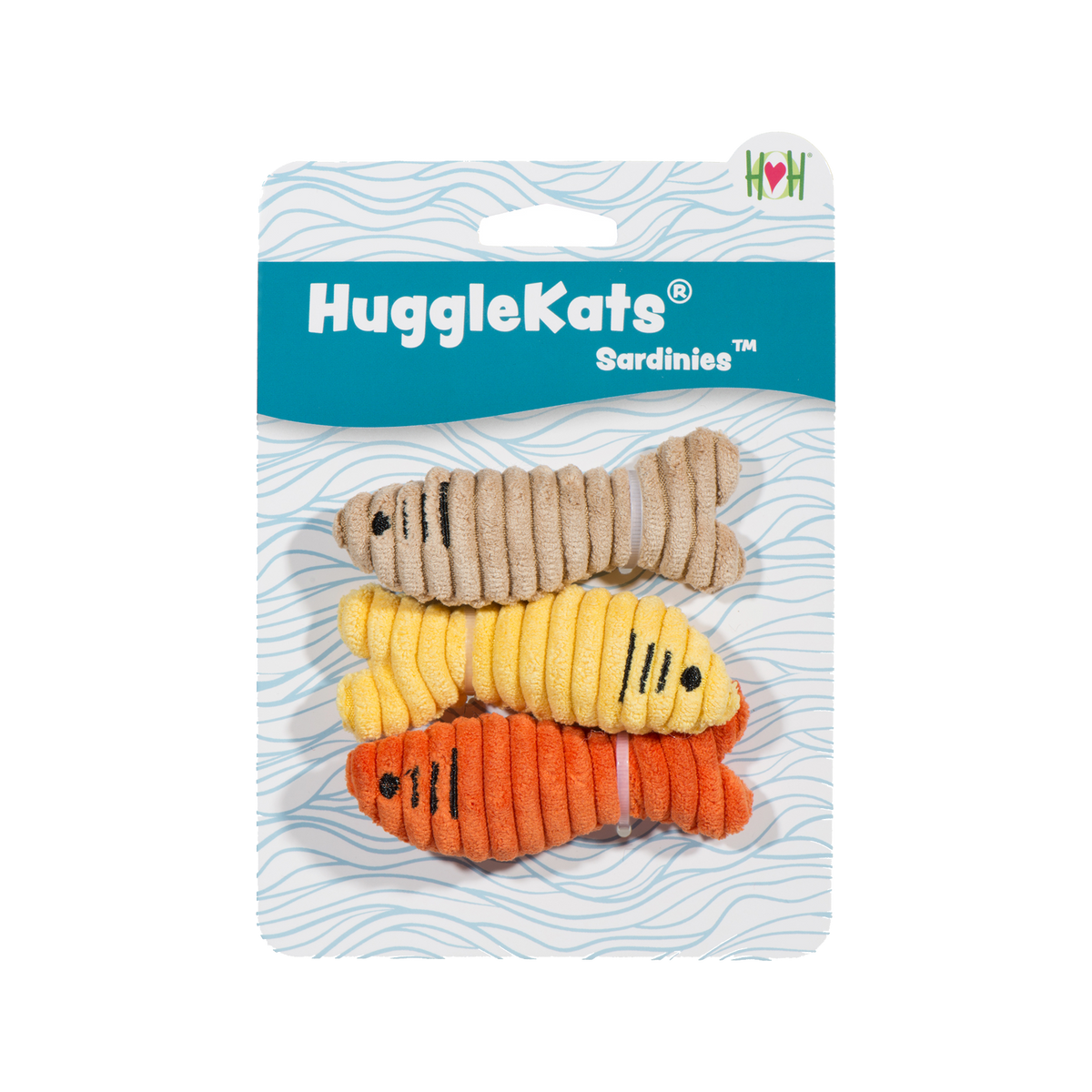 HuggleKats® Sardinies Cat Toys, 3 Pack