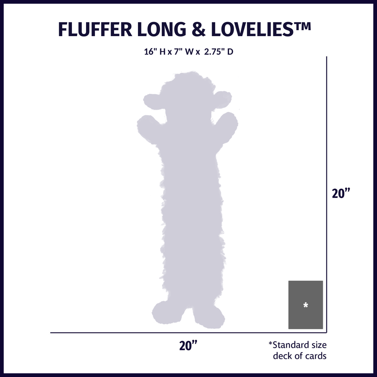 Louise Lamb Fluffer Long & Lovelie™ Durable Plush Dog Toy