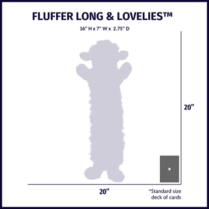 Louise Lamb Fluffer Long & Lovelie™ Durable Plush Dog Toy