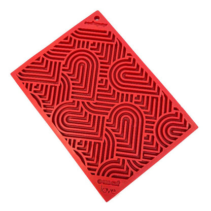 Love eMat - Enrichment Lick Mat for Dogs and Cats| Heart Design | SodaPup