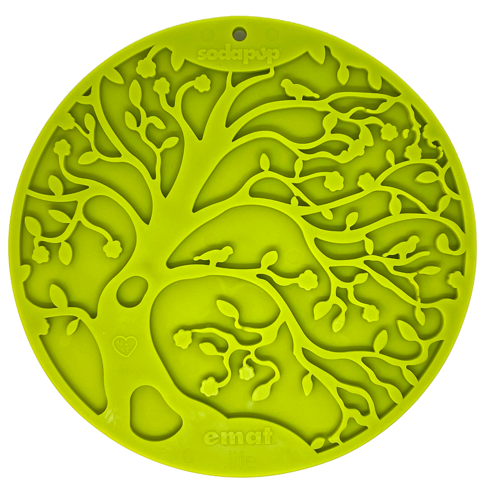 Tree of Life eMat - Enrichment Lick Mat For Dogs and Cats - With Suction Cups | Tree Design | USA Made