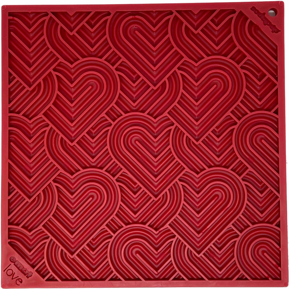 Love eMat - Enrichment Lick Mat for Dogs and Cats| Heart Design | SodaPup
