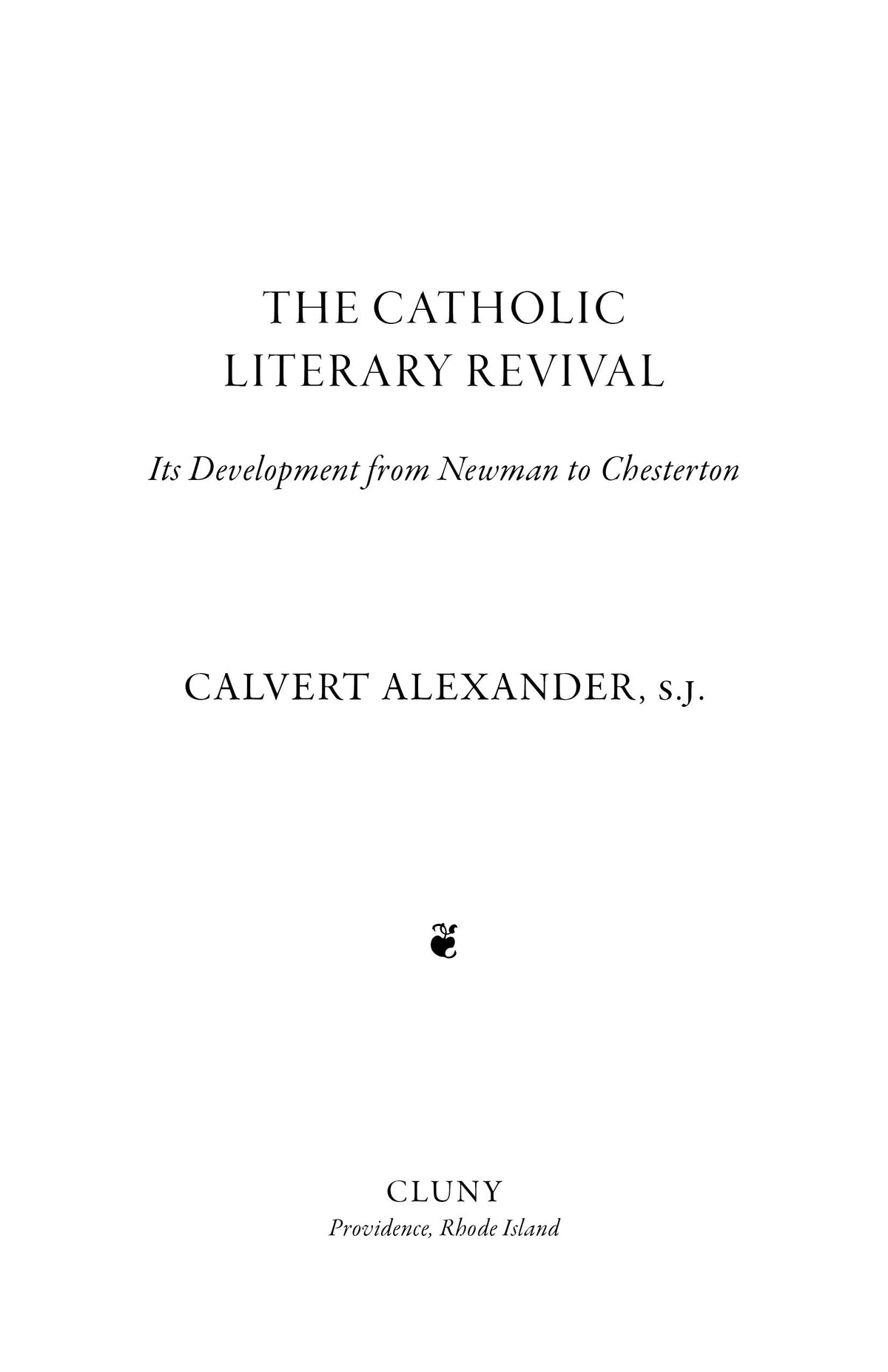 The Catholic Literary Revival