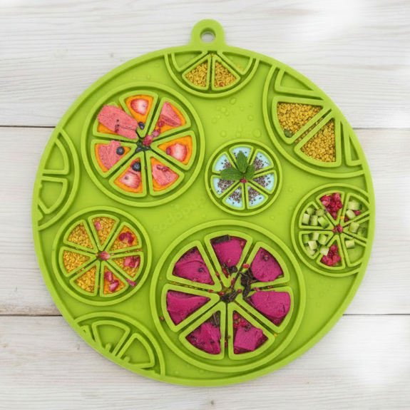 Citrus Design eMat - Enrichment Lick Mat For Dogs and Cats - with Suction Cups | USA Made